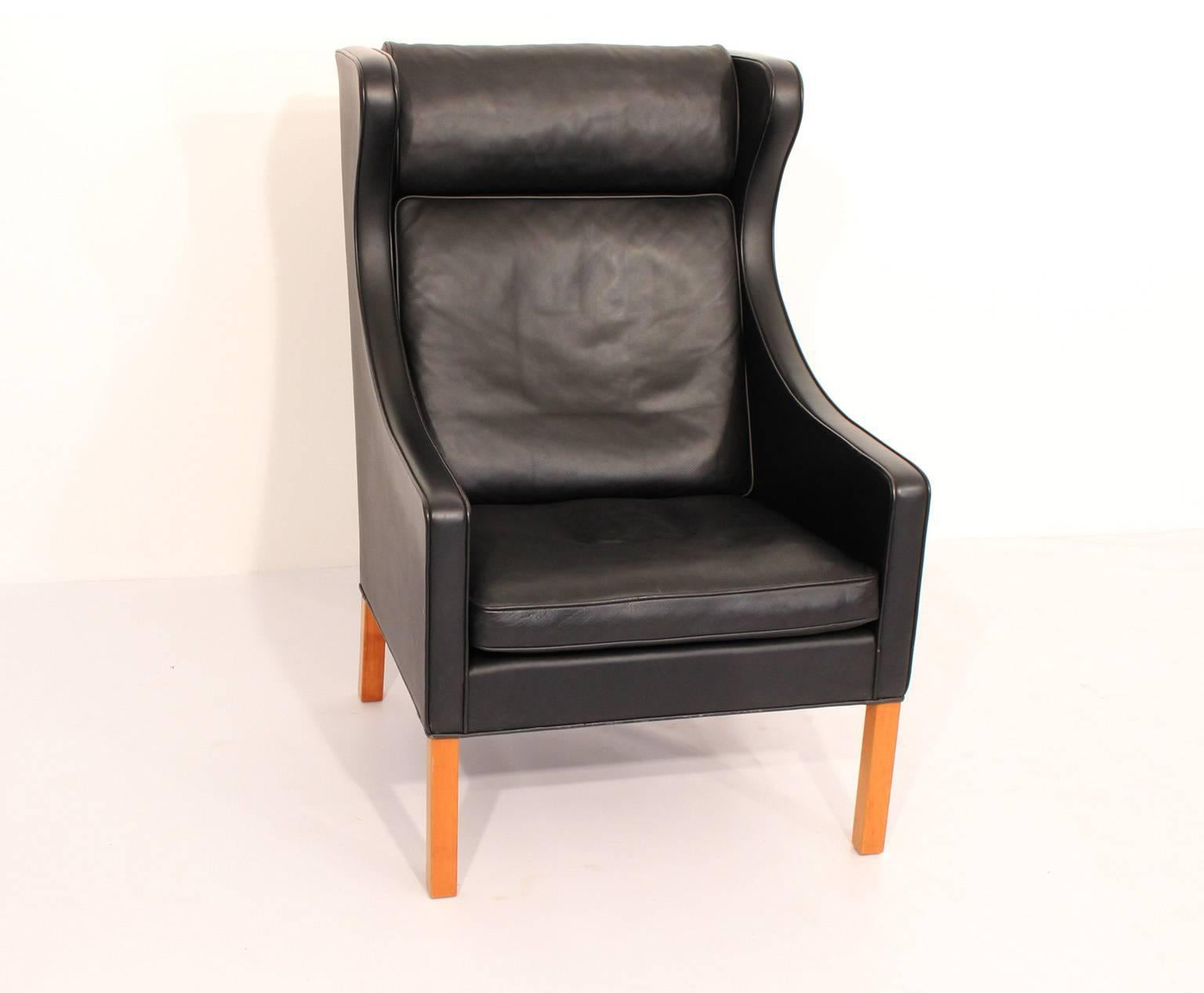 Danish Børge Mogensen Wingback Chair, Model 2204