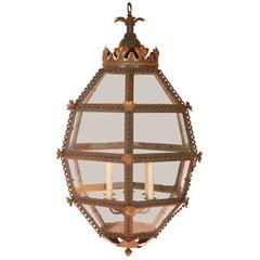 Vintage Italia Lantern with Crown Motif