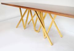 Contemporary Walnut "Golden Blaze" Dining Table by Alex Drew & No One, 2016