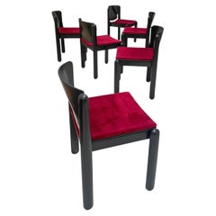 Vico Magistretti, Six Chairs, 122, Cassina, 1960s