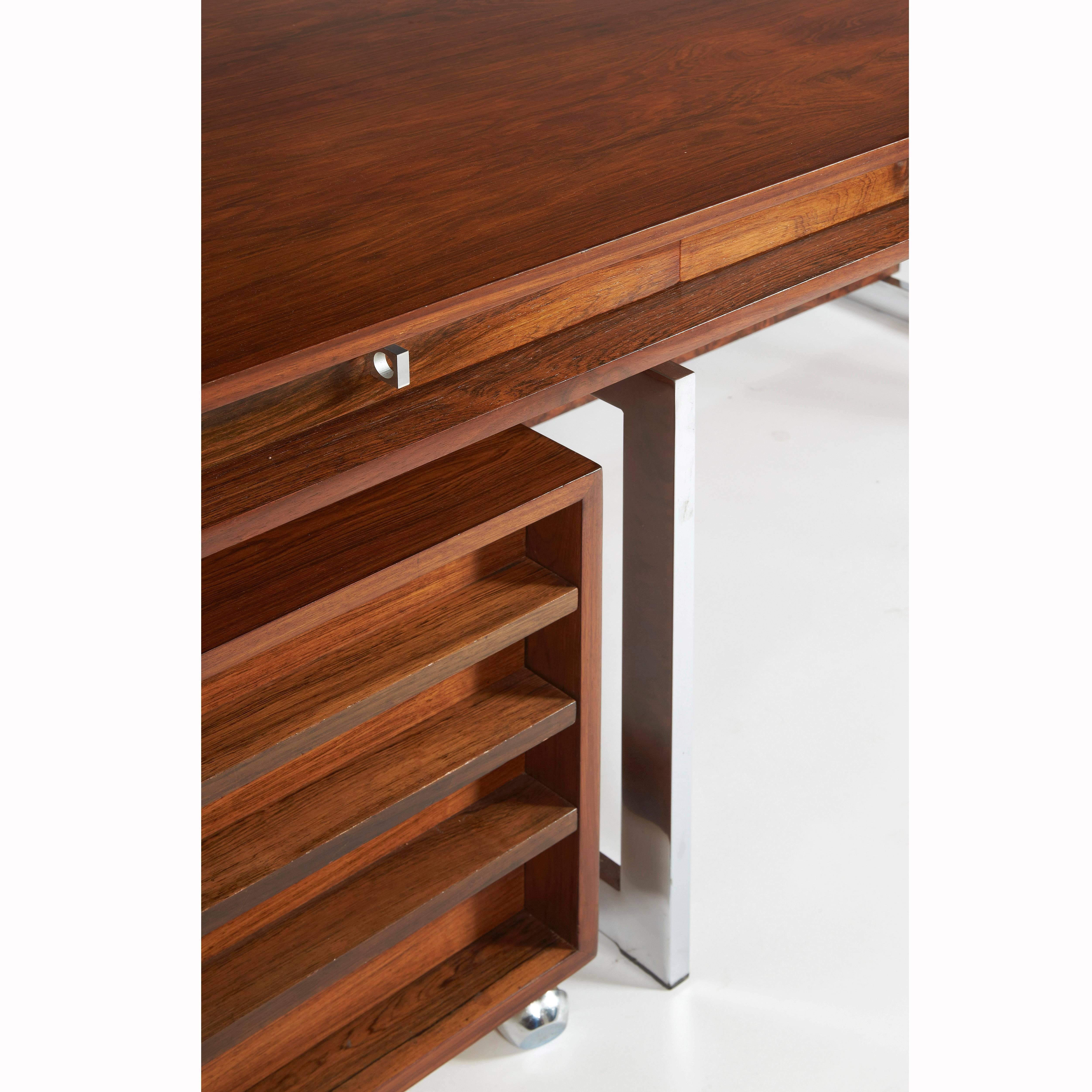 Marquetry Bodil Kjaer, a Very Rare Executive Desk, circa 1960