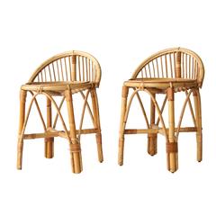 Pair of Bamboo Stools