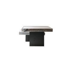 Mirrored Square Coffee Table by Willy Rizzo, 1970s