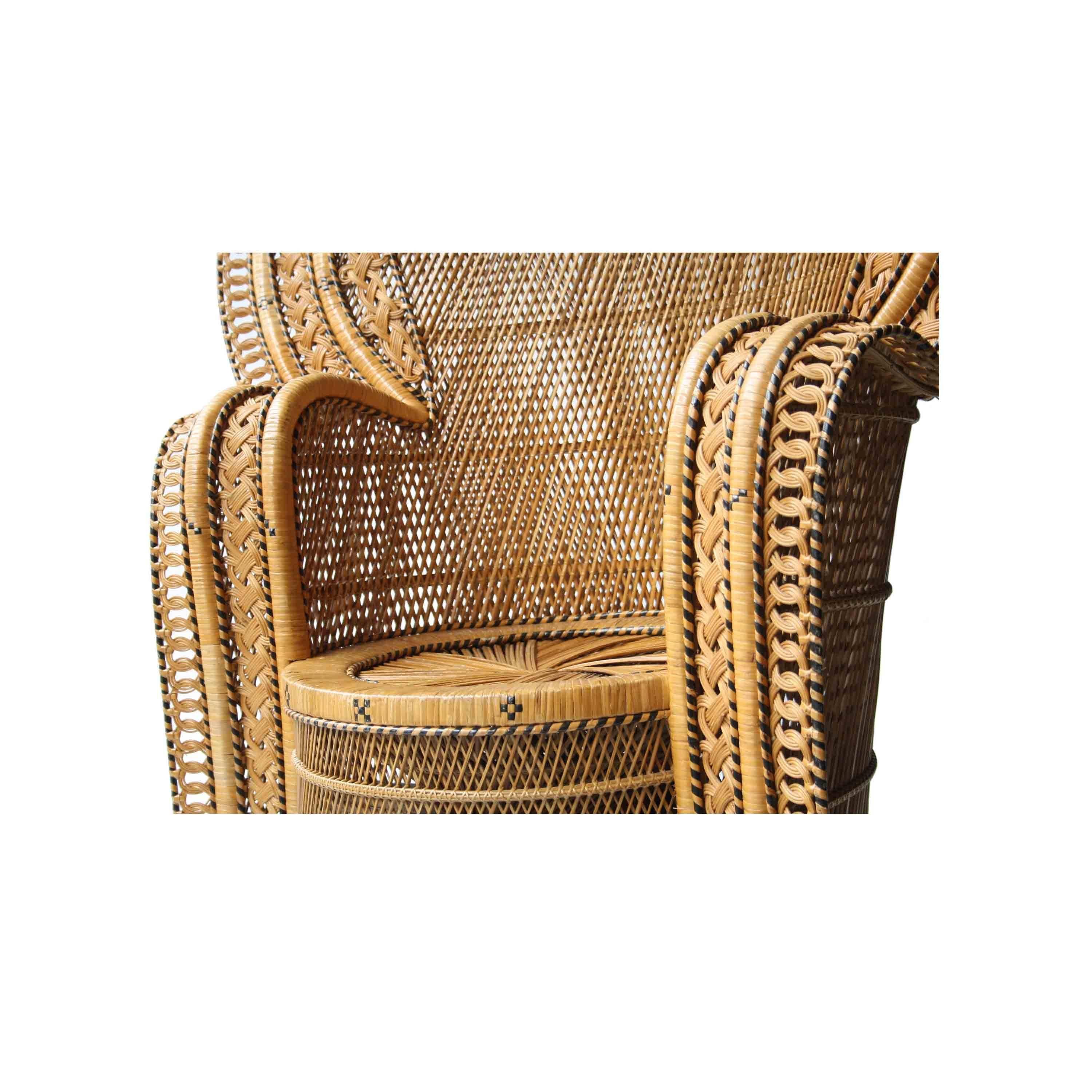 Armchair French of Natural Fiber by Hand 1