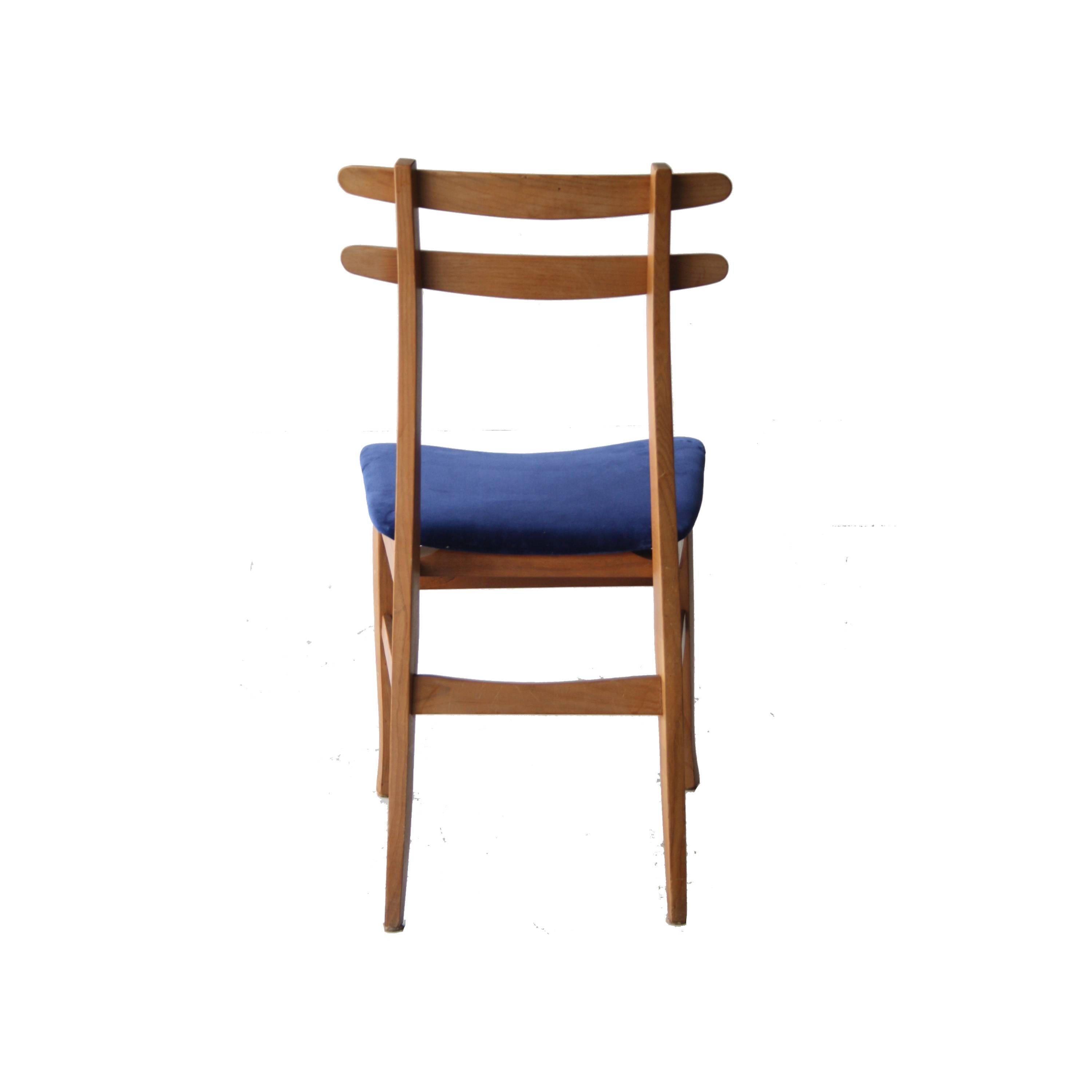 Set of Six Chairs Attributed to Vittorio Dassi Italia, 1950 In Good Condition In Madrid, ES