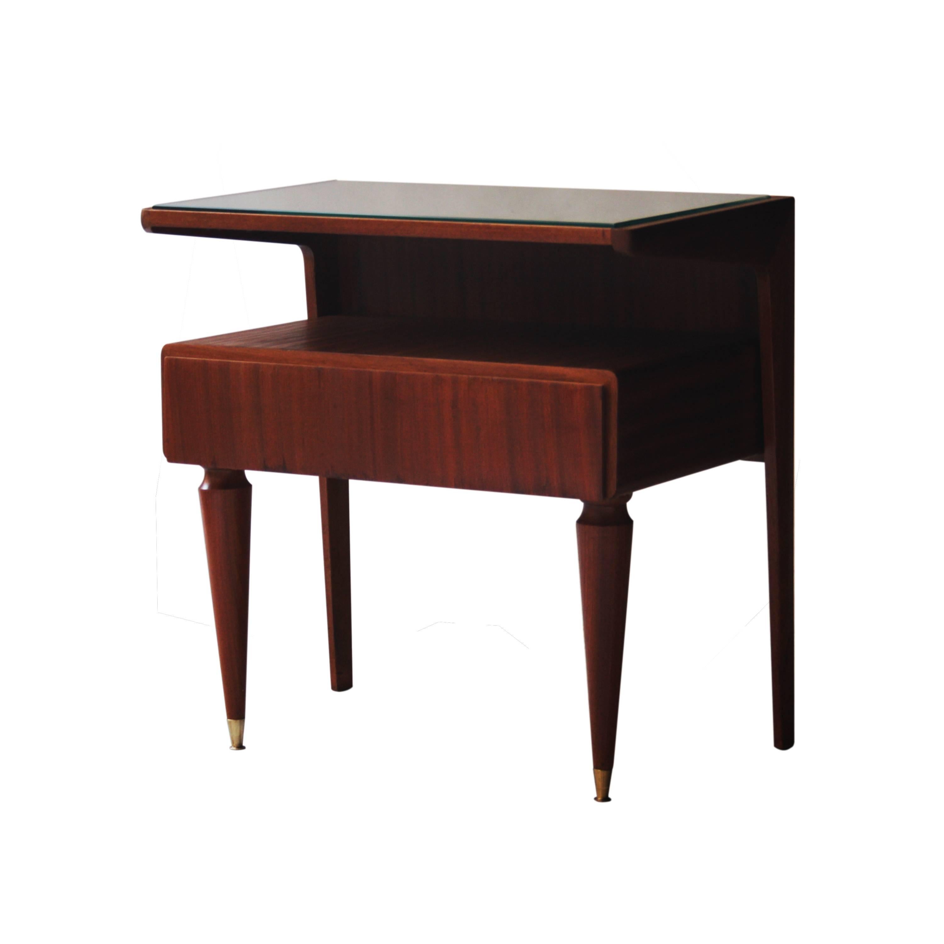 Pair of Night Tables Made of Rosewood, Italy, 1950 In Good Condition In Madrid, ES