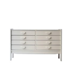 Mid-century Modern Rectangular White Lacquered Sideboard, Sweden, 1960