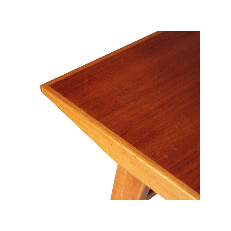 Mid-century Modern Rectangular Teak Oak Dining Table, Germany, 1960 at ...