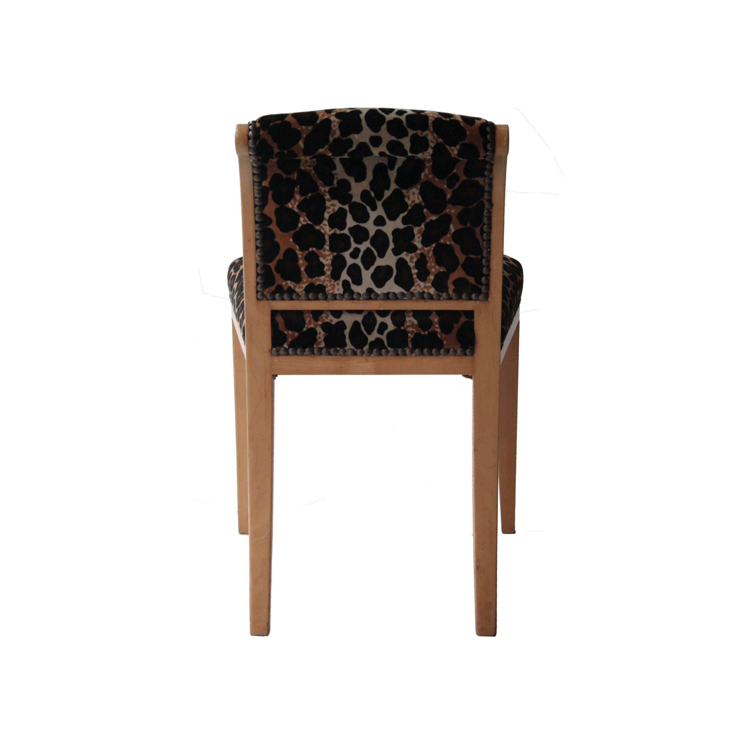 leopard print vanity stool