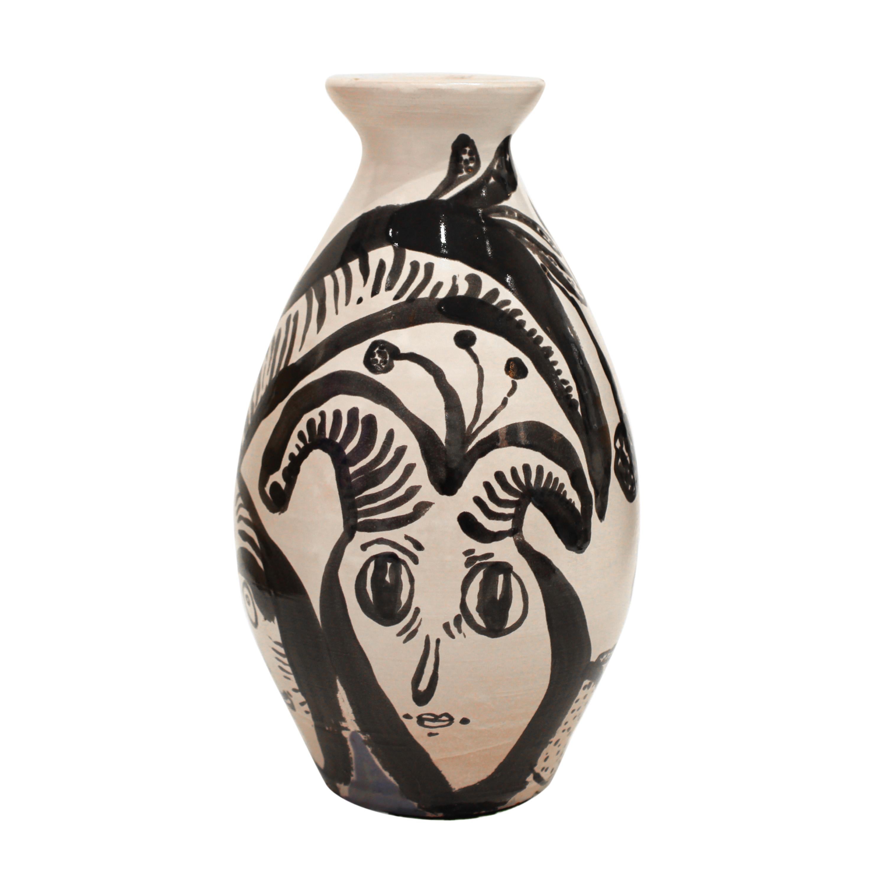 This unique ceramic piece is part of The Table Project, a collaborative art initiative developed in Madrid, Spain in 2024. Originally conceived by artist Isidro Blasco, the vase was later reinterpreted by Luis Salaberrial, known for his evocative
