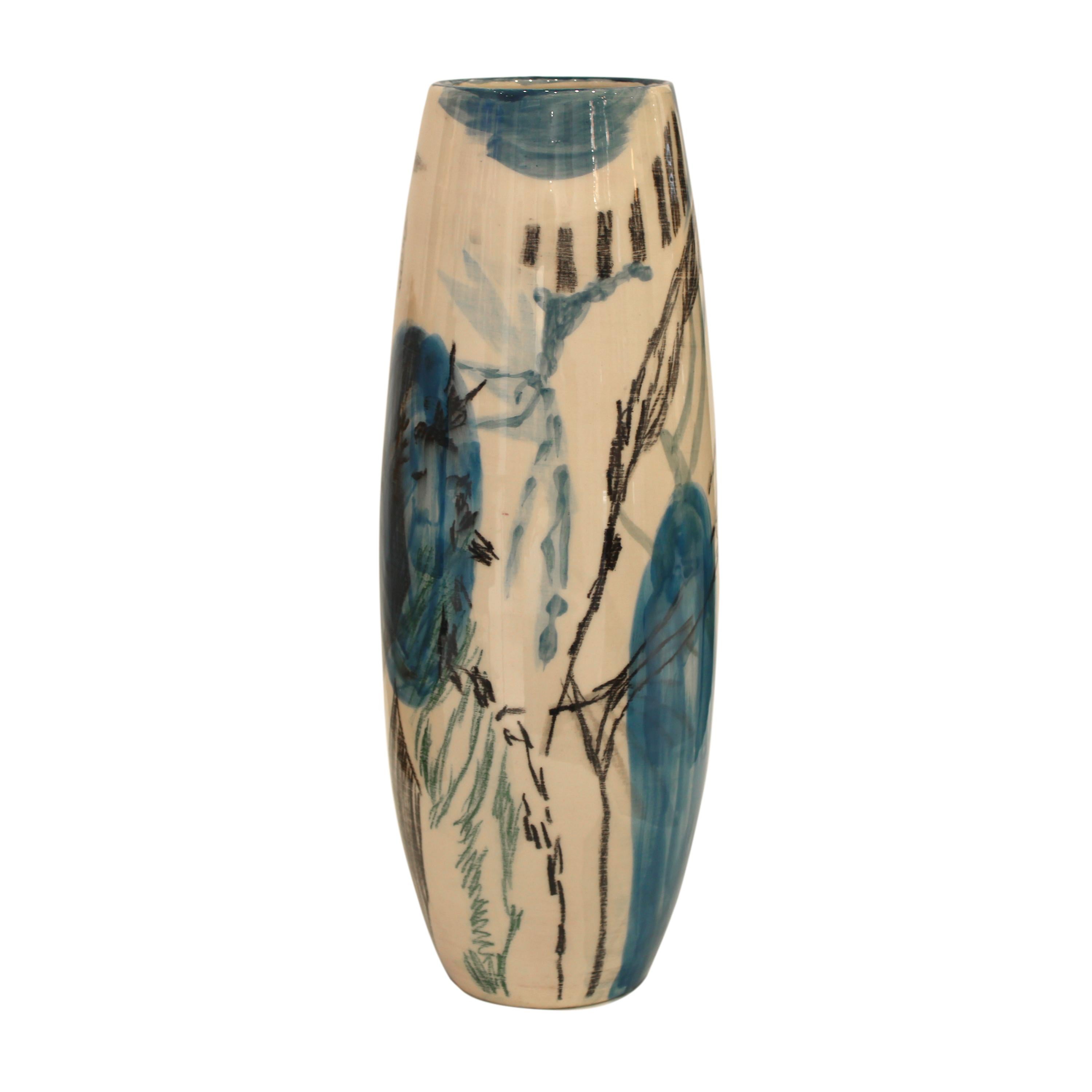 Hand-Painted Medium Vase by Montse Gómez Osuna for The Table Project, Spain, 2024 For Sale