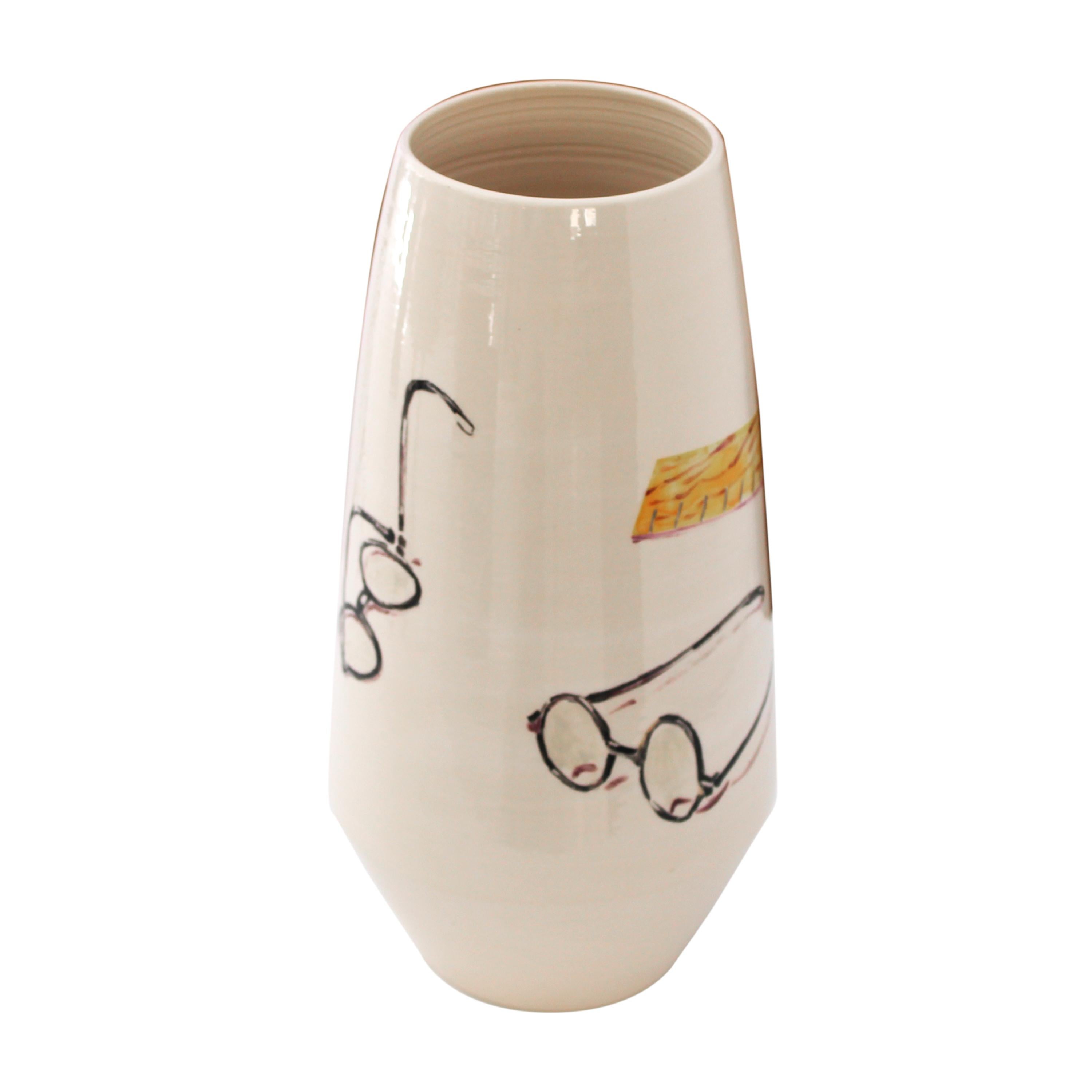 XXI secolo e contemporaneo Vaso Mondrian 'Bicchieri e righello' Disegnato da Teresa Moro per The Table Project in vendita