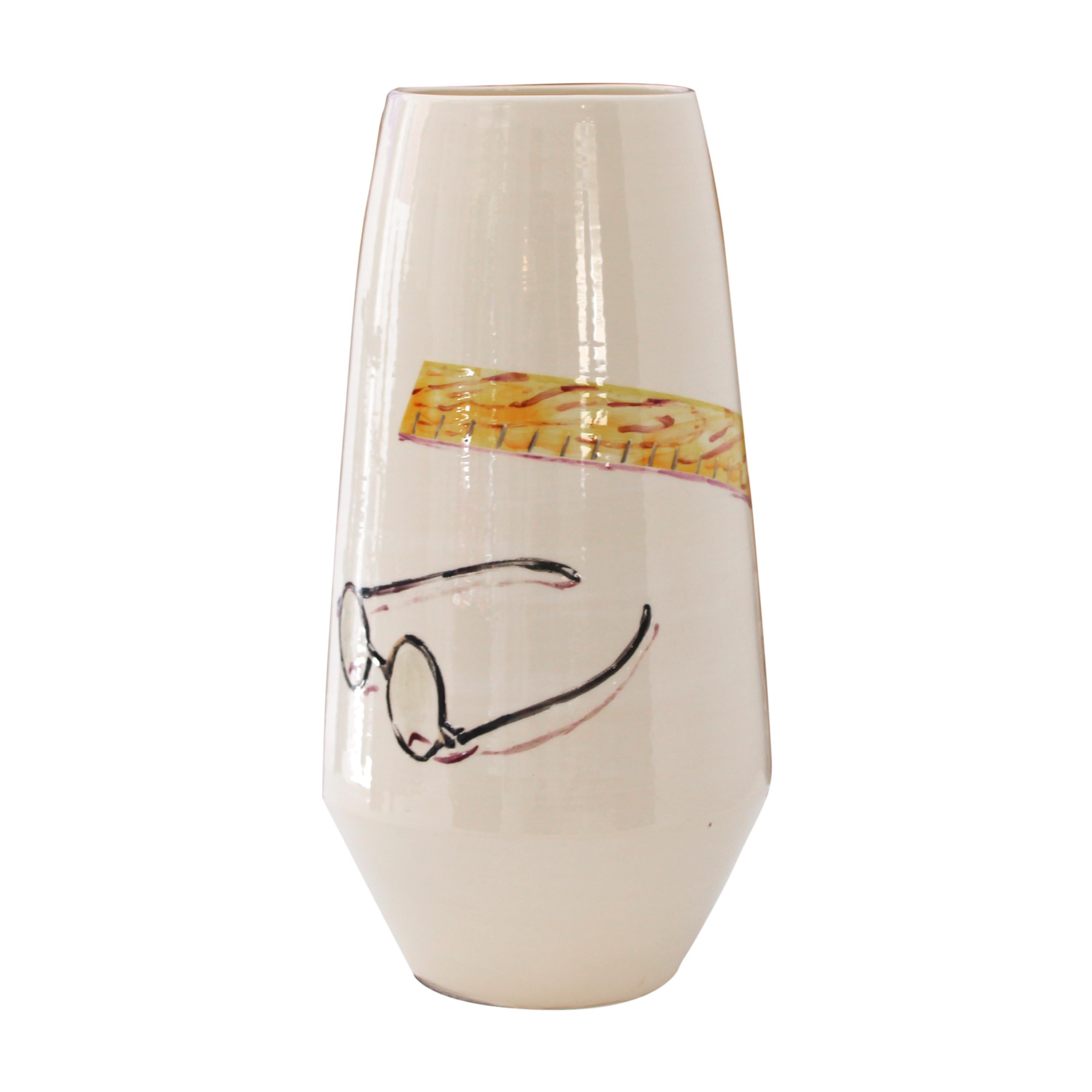 Spagnolo Vaso Mondrian 'Bicchieri e righello' Disegnato da Teresa Moro per The Table Project in vendita