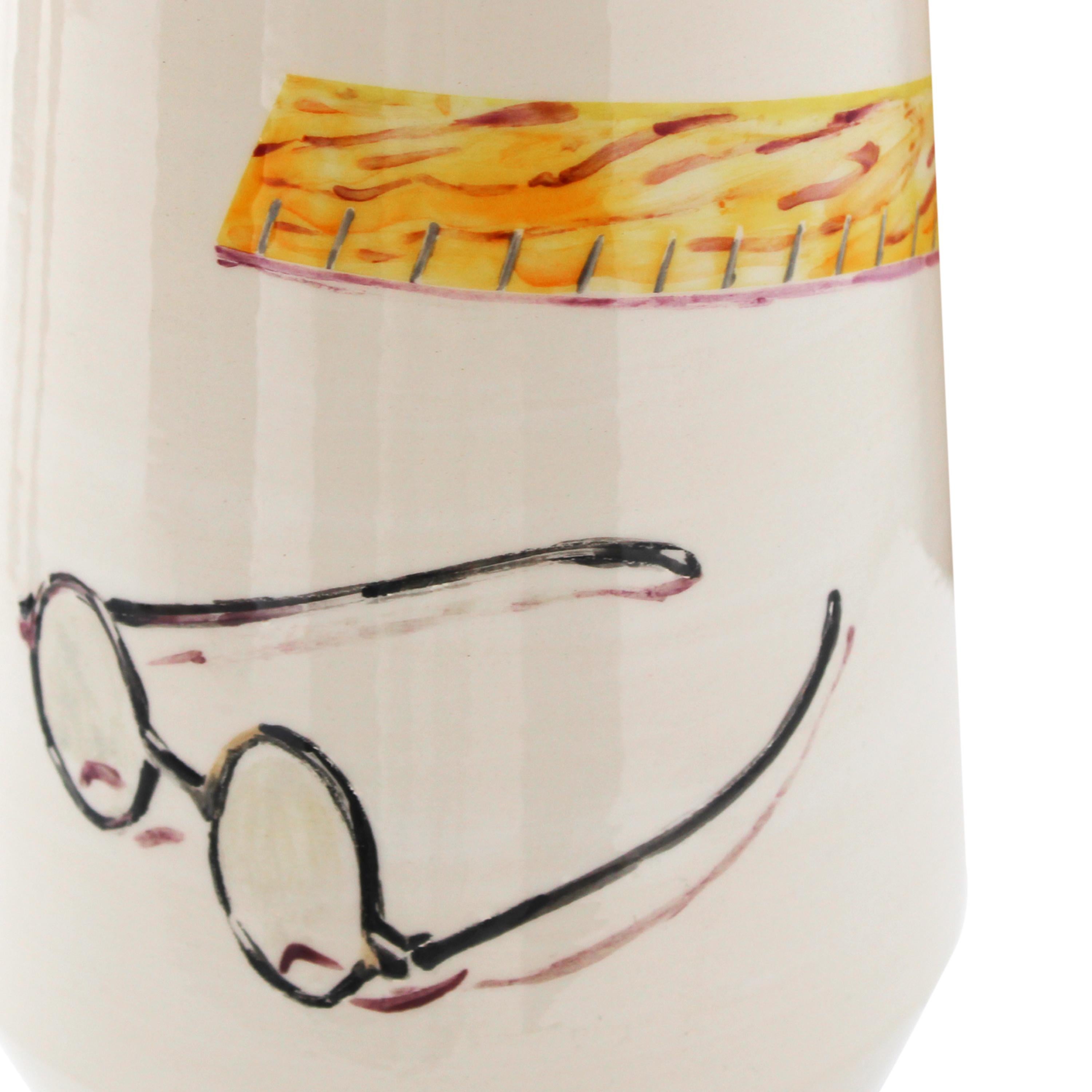 Vaso Mondrian 'Bicchieri e righello' Disegnato da Teresa Moro per The Table Project in vendita 1