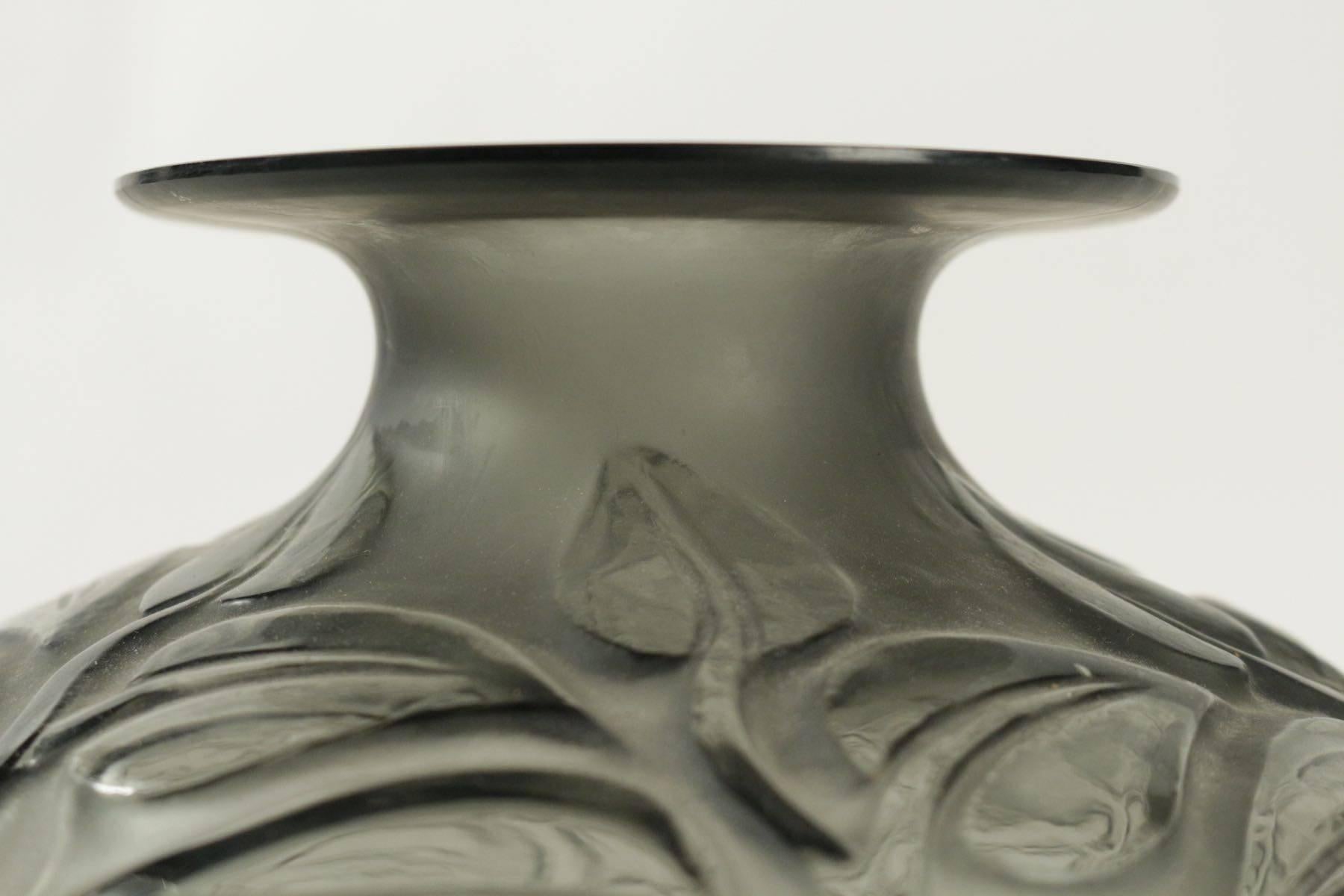 René Lalique Grey Vase 