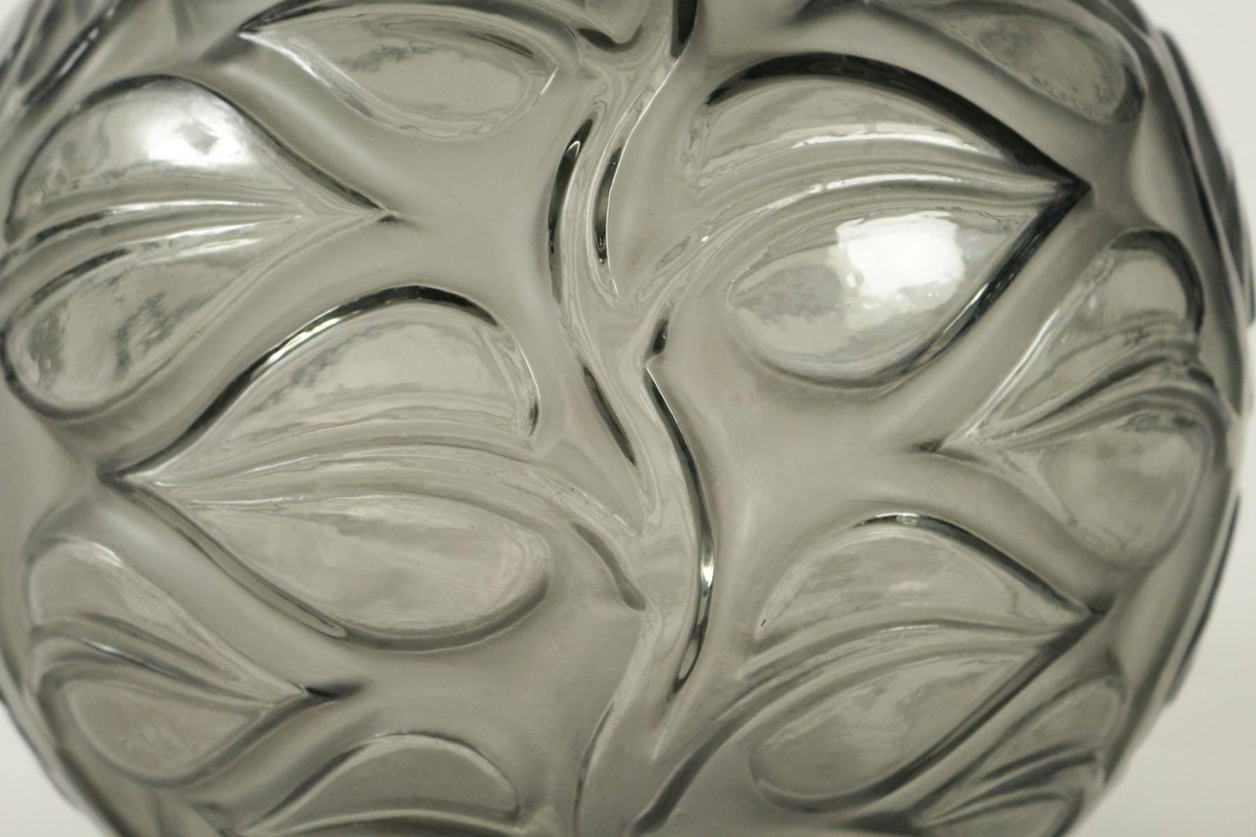 Art Deco René Lalique Grey Vase 