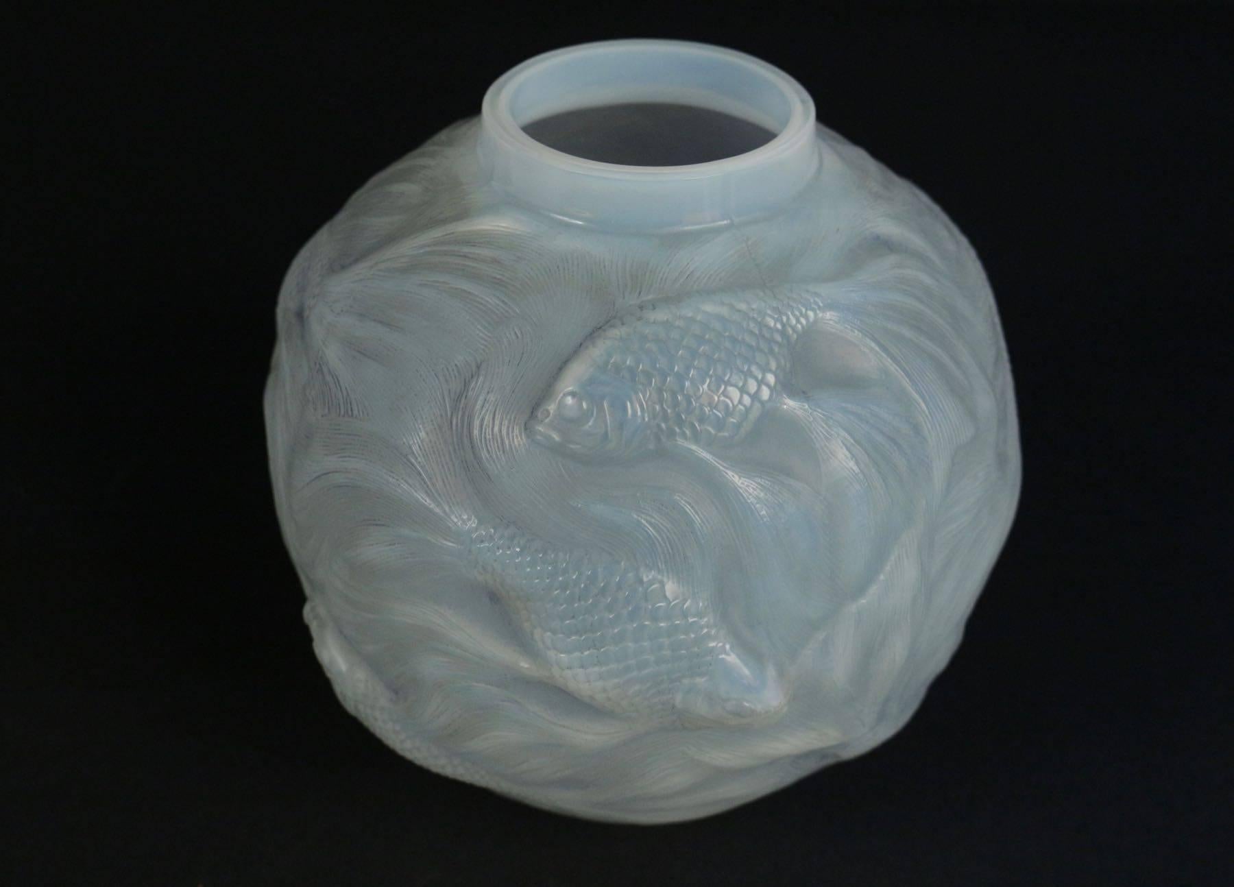Rene Lalique molded opalescent glass 