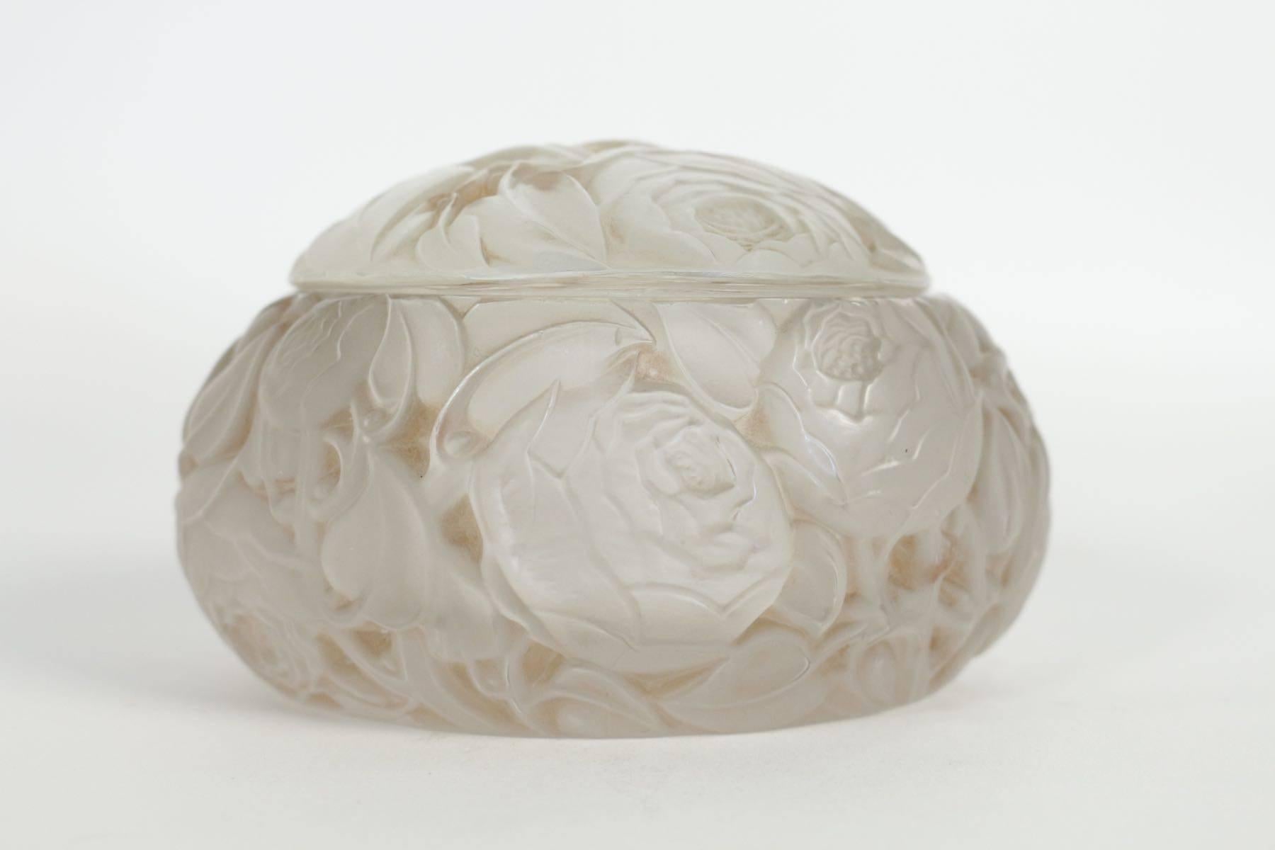 French Rene Lalique Covered Box 