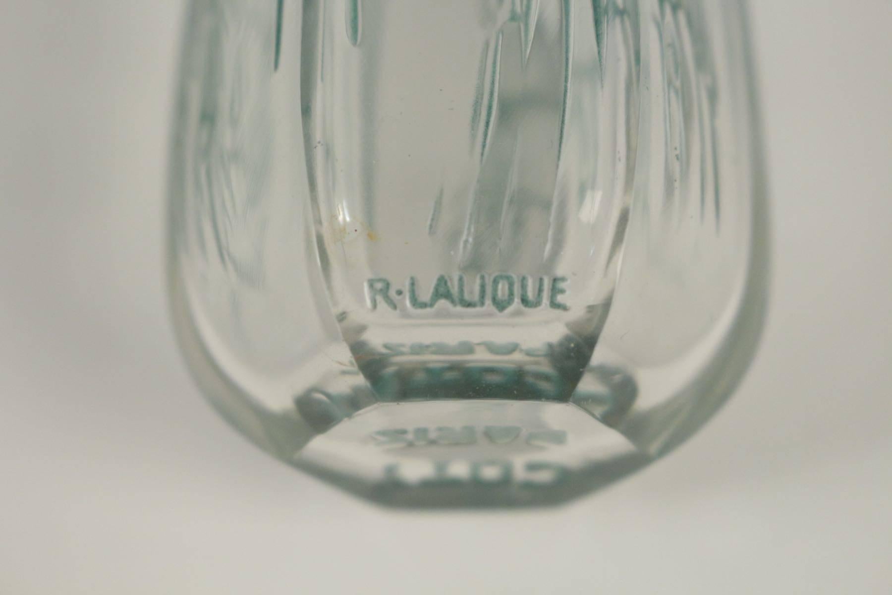 French Rene Lalique Perfume Bottle Cyclamen