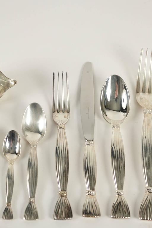Hermès "Moisson" Silver Plated Flatware 25 Pieces at 1stDibs