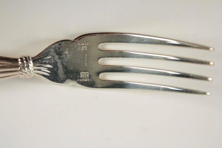 Hermès "Moisson" Silver Plated Flatware 25 Pieces at 1stDibs