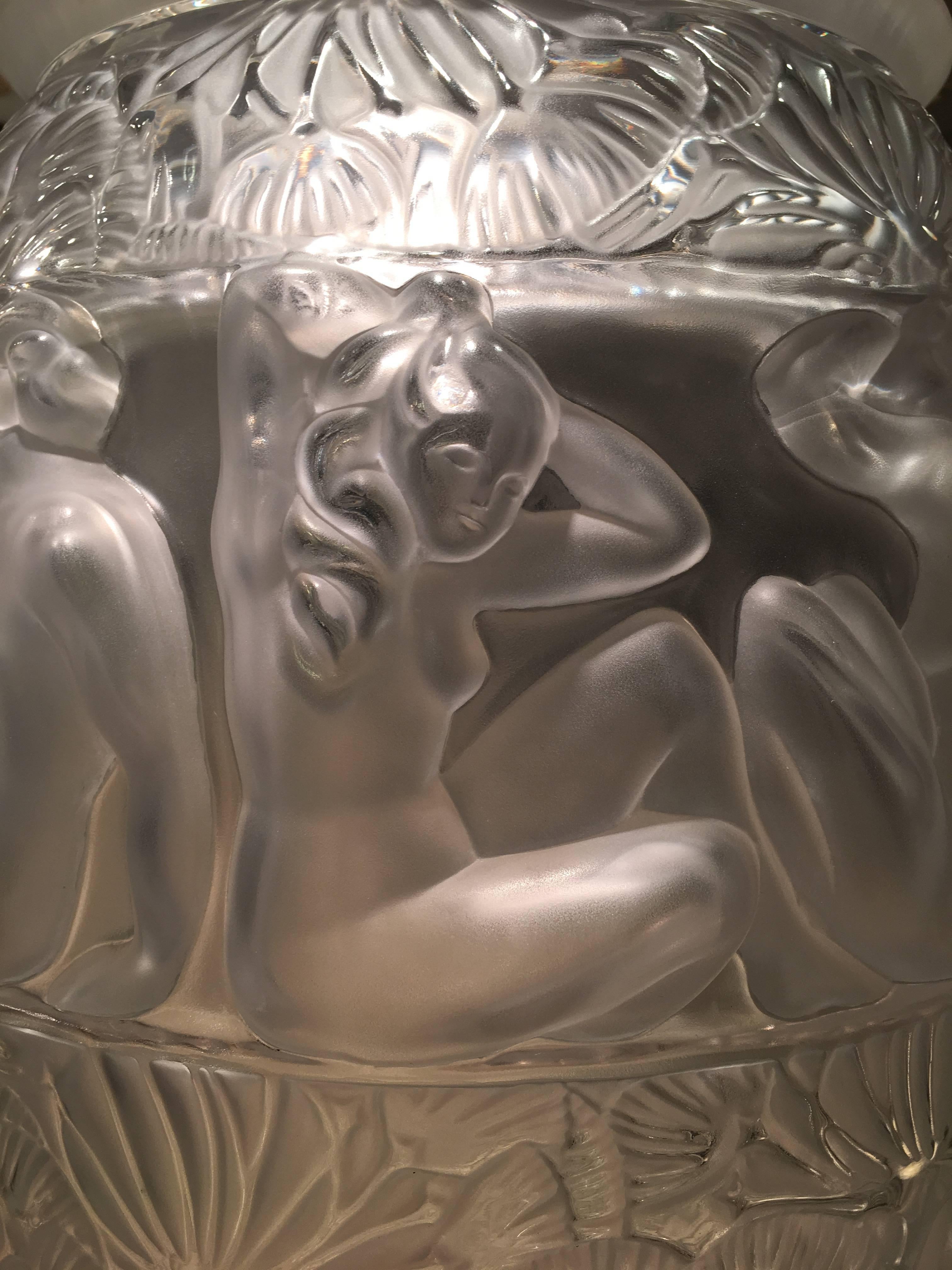 Lalique France Covered Vase 