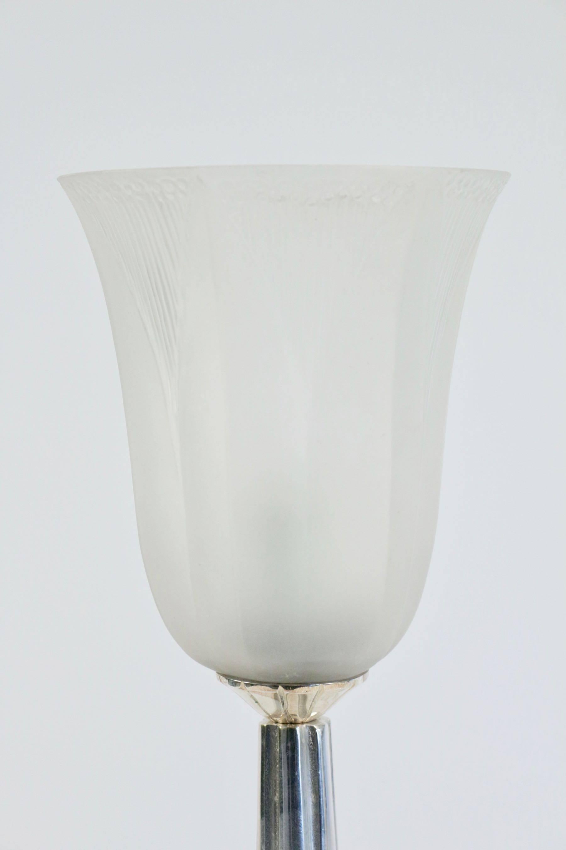 French René Lalique Lamp 