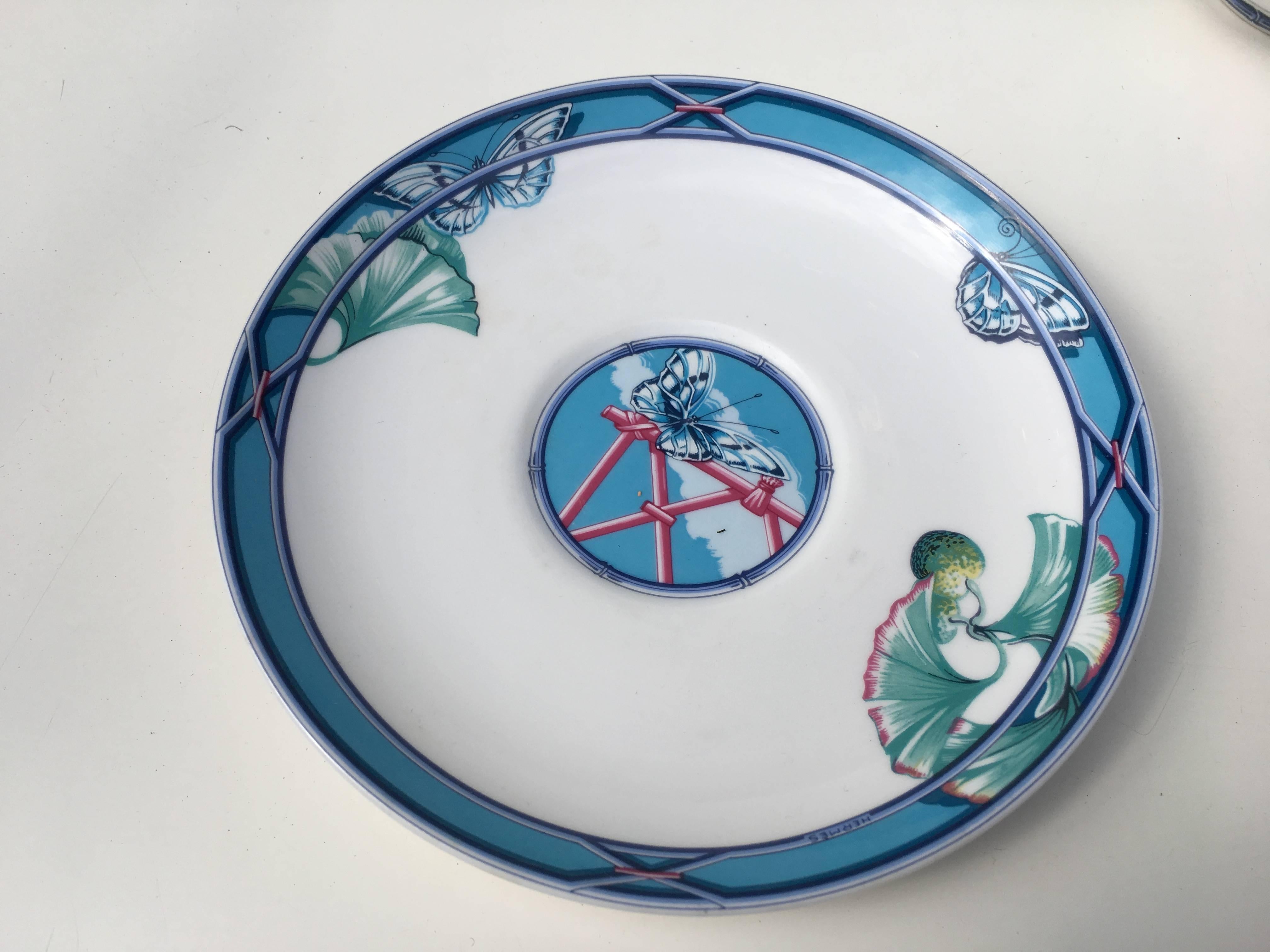 hermes blue and white china