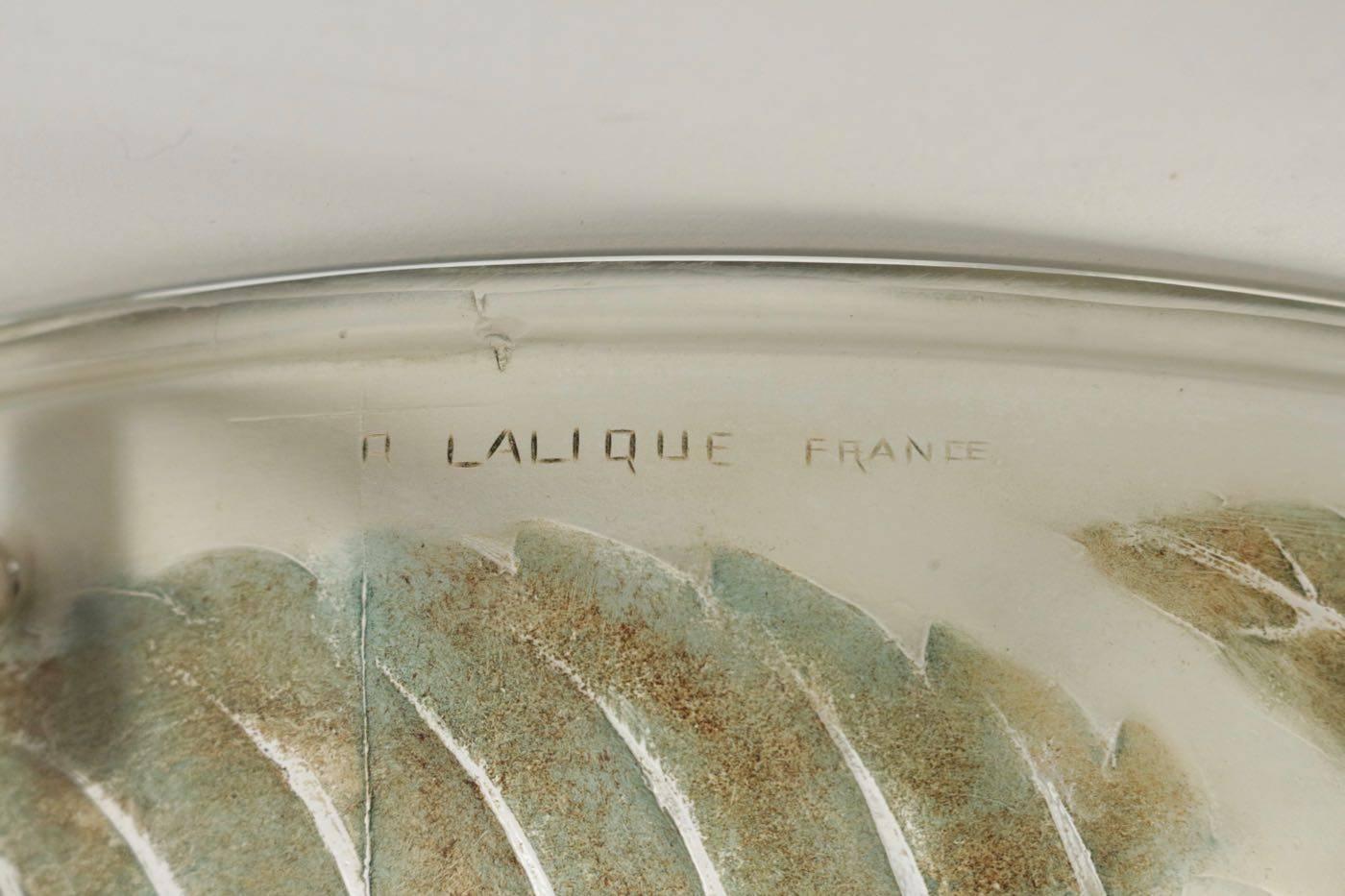 Early 20th Century   Pair of R. Lalique Wall Sconces Opalescent 