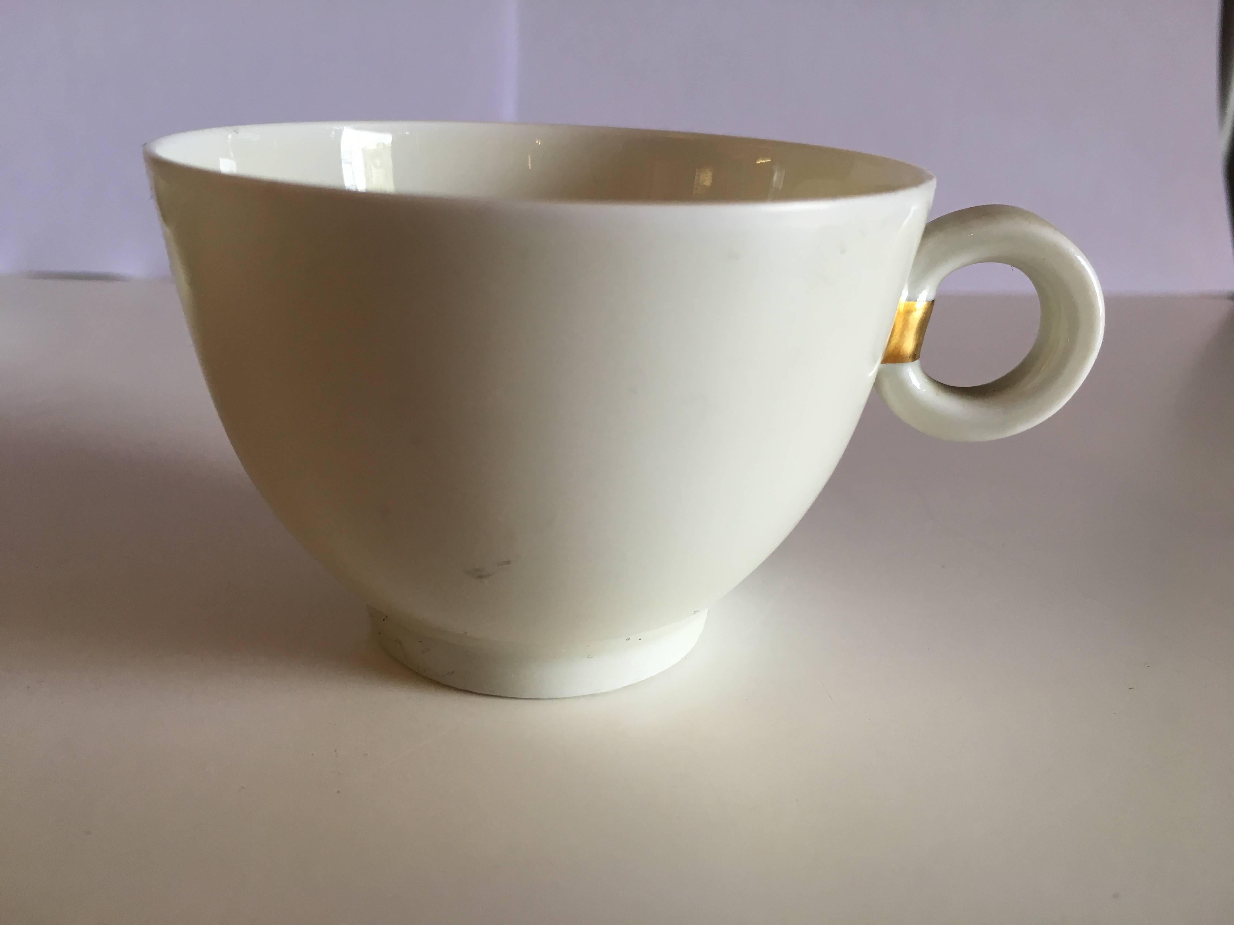 Art Deco Jean Luce Set of Eight Coffee Cups