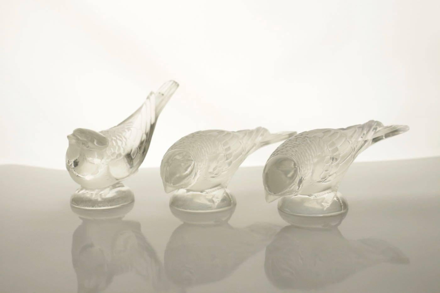 Art Glass Rene Lalique Paperweight Chardonneret Timide