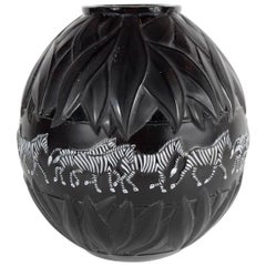 Lalique France, Tanzania Zebra Vase
