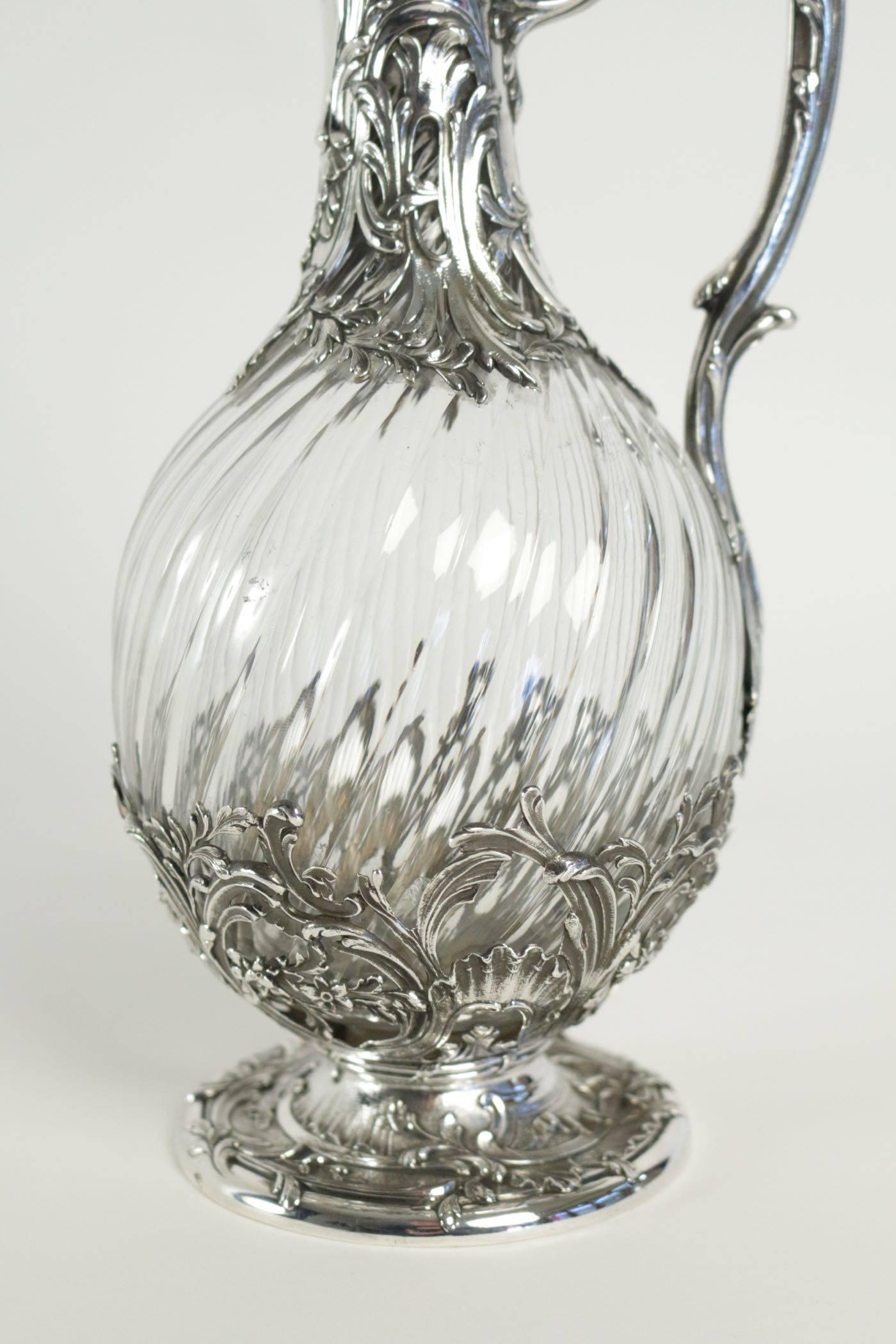 Louis XV Victor Boivin French Sterling and Crystal 