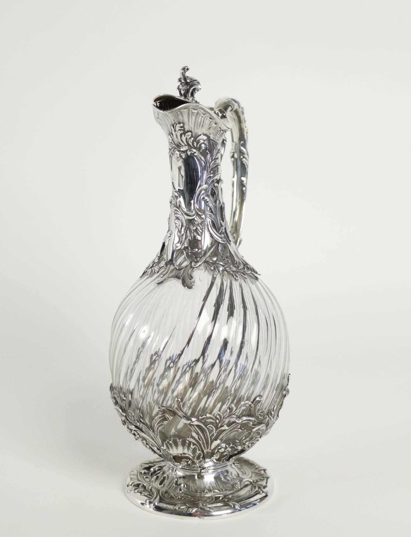 Late 19th Century Victor Boivin French Sterling and Crystal 