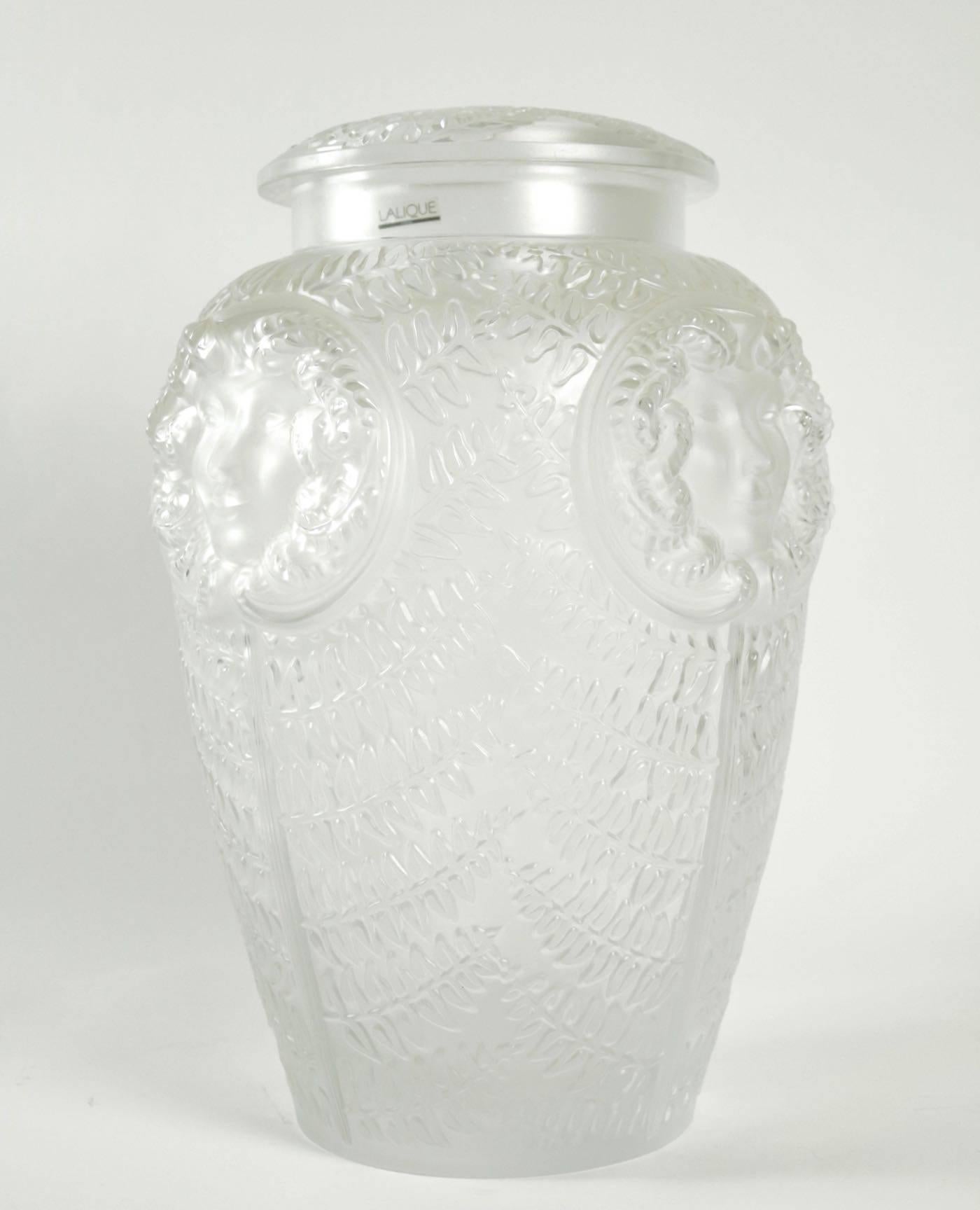 French Lalique France Covered Vase 