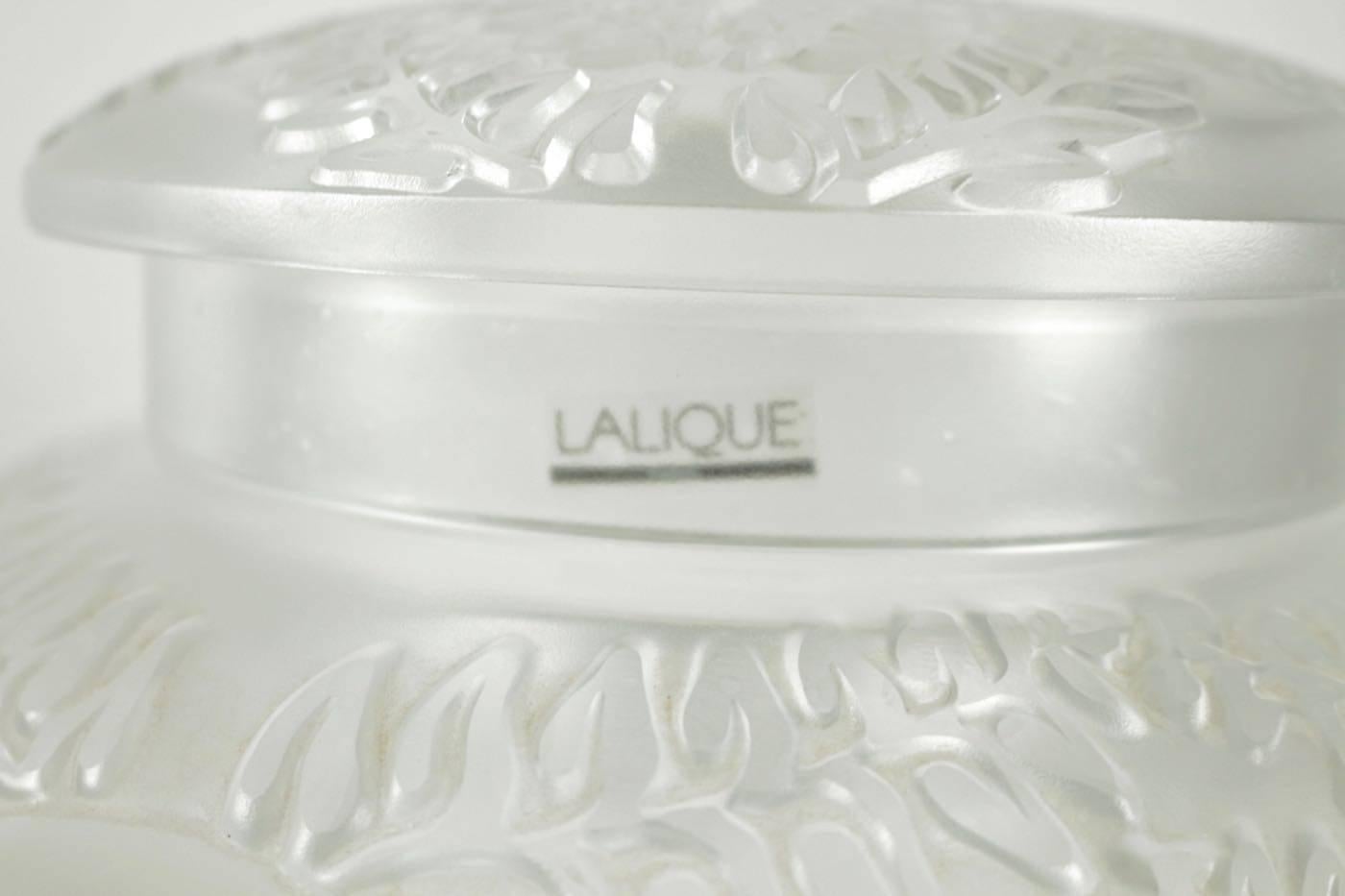 Late 20th Century Lalique France Covered Vase 