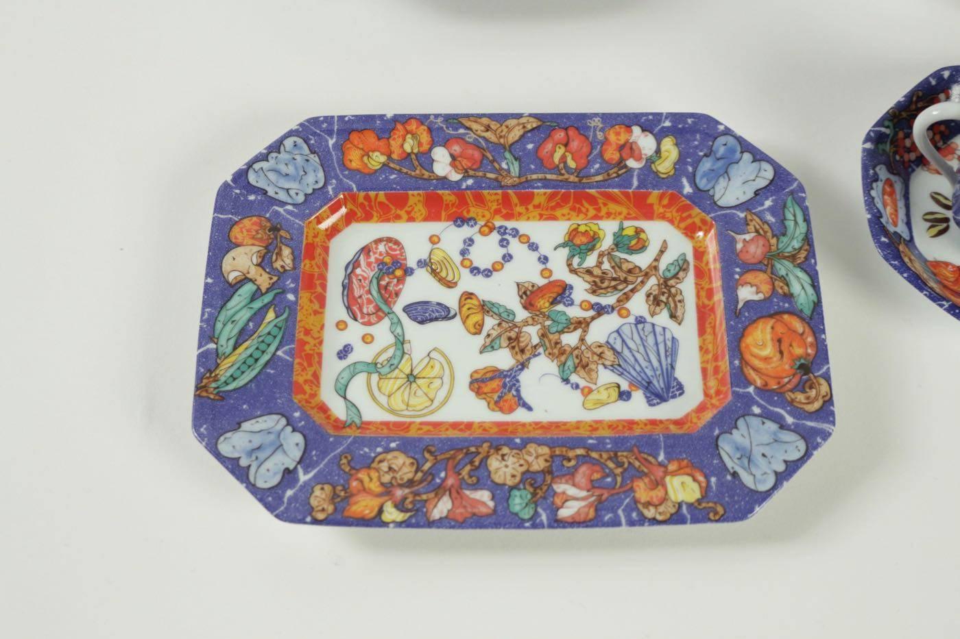 Moderne Hermès Marqueterie De Pierres D'orient Et D'occident Service de vaisselle 60 pièces
