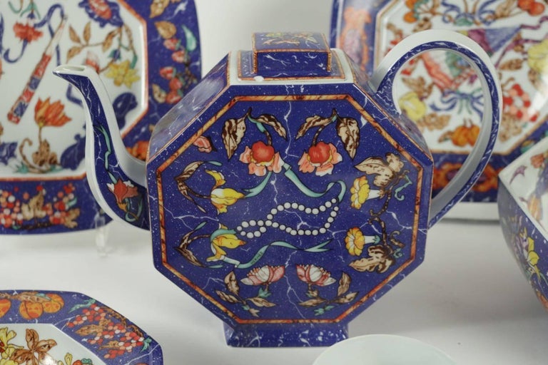 Assiettes Hermès Marqueterie De Pierres – Lot De 6, Porcelaine, 16cm, Occasion