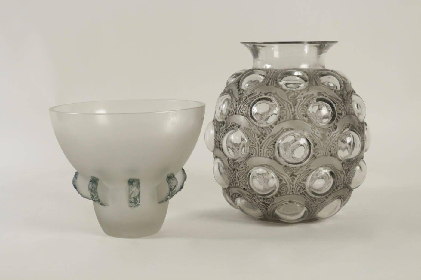 René Lalique Pair of Vases 