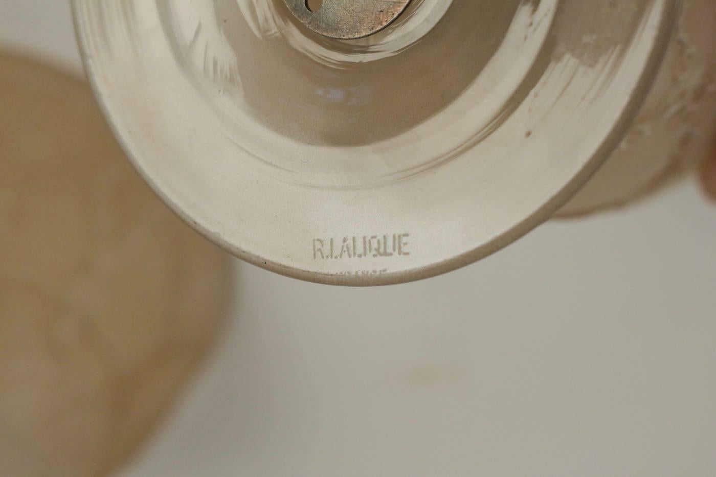 French René Lalique Lamp 