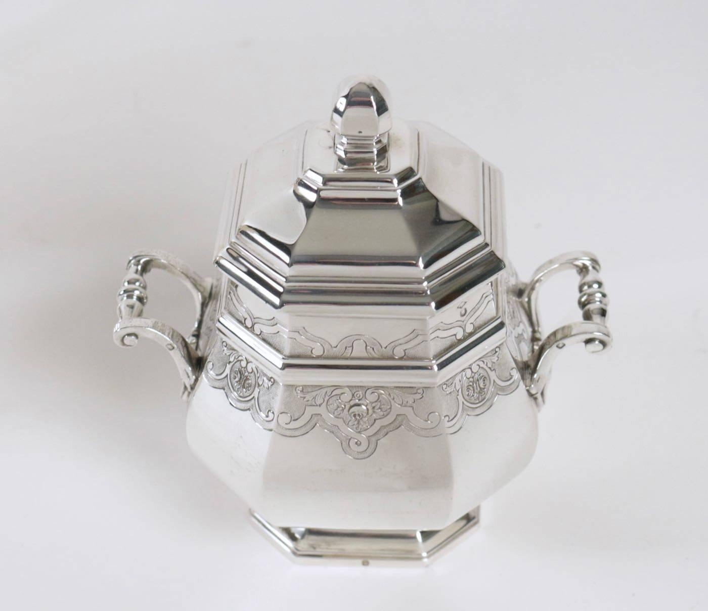 Regency Fine French Silver Four-Piece Tea and Coffee Set