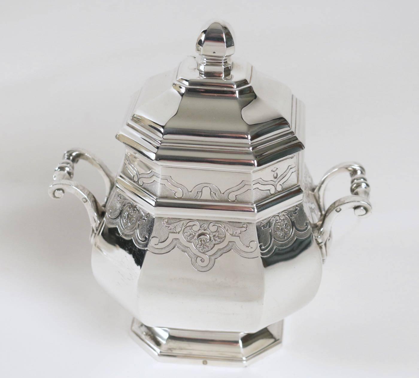 Fine French Silver Four-Piece Tea and Coffee Set In Good Condition In Saint-Ouen, FR