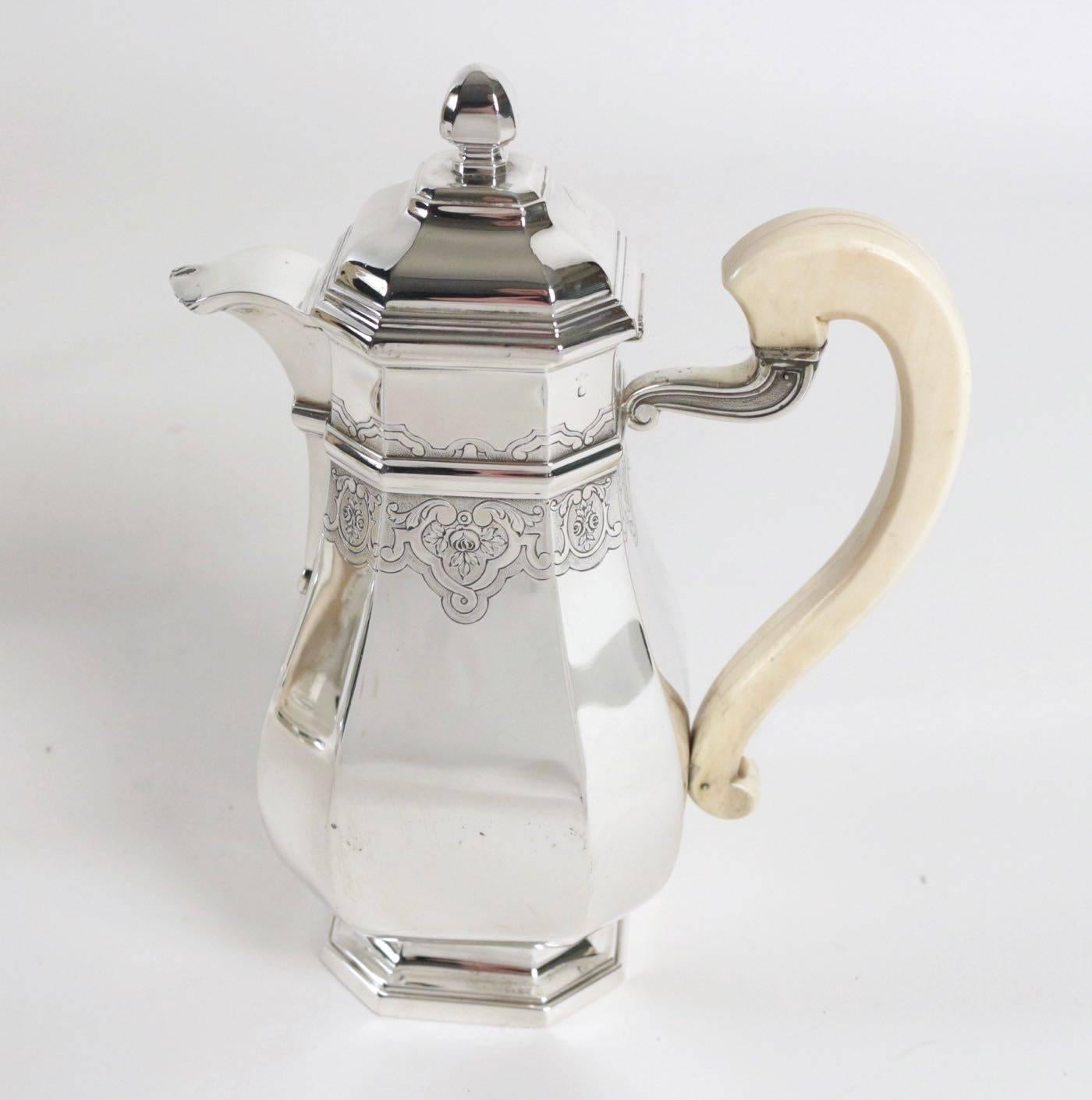 Fine French Silver Four-Piece Tea and Coffee Set 1