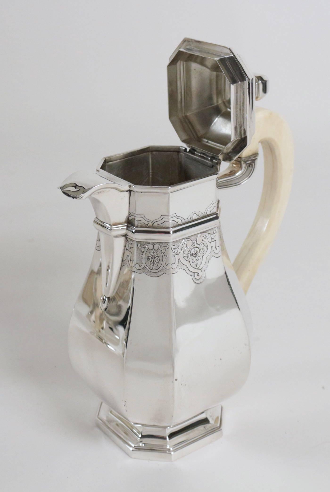 Fine French Silver Four-Piece Tea and Coffee Set 2