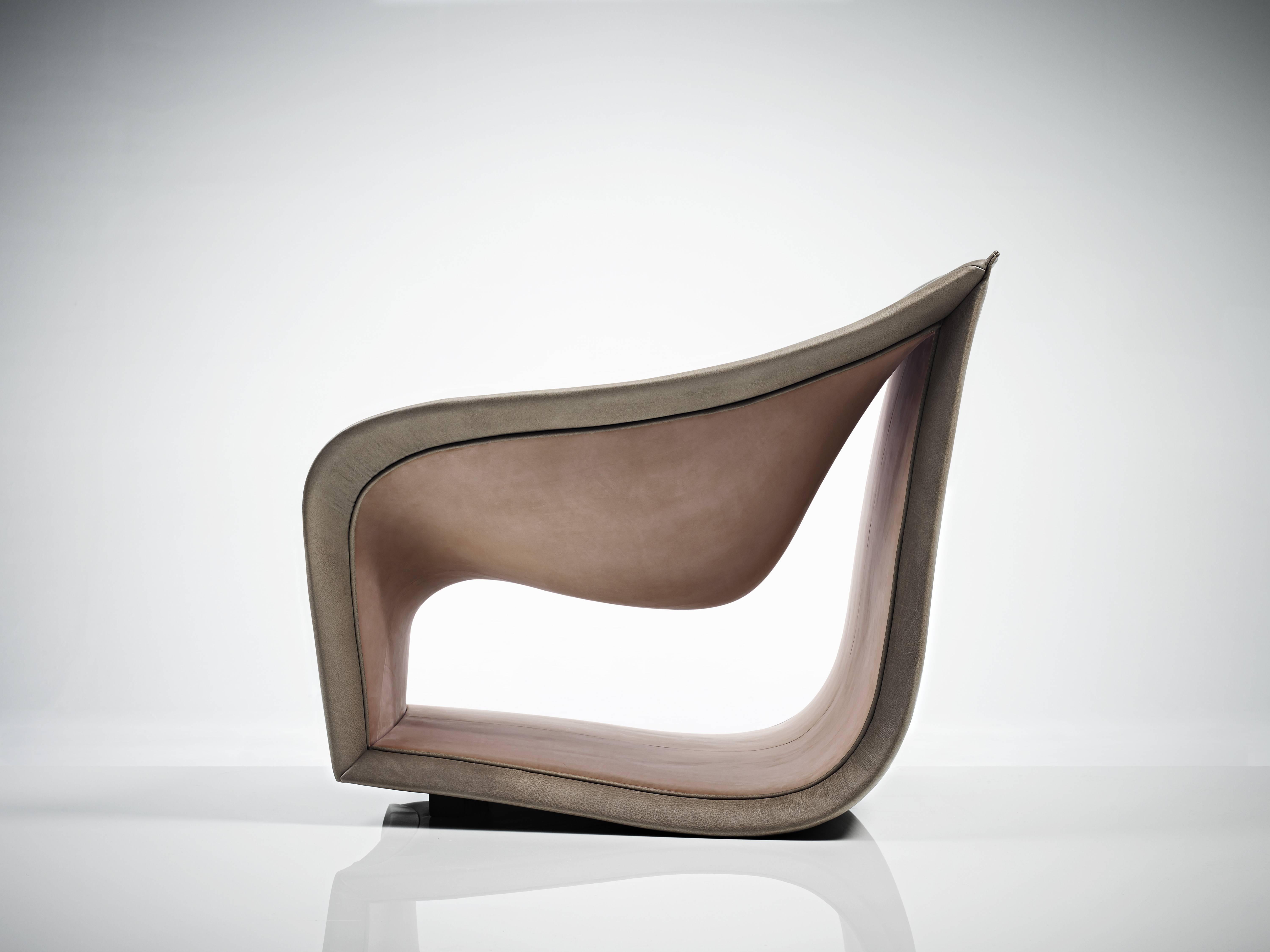 Split Armchair/Light Brown, Alex Hull For Sale at 1stDibs