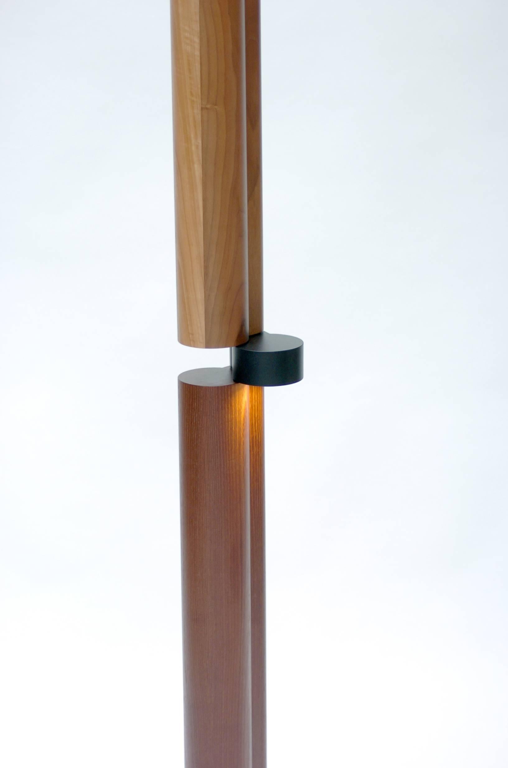 French Contemporary  Floor Lamp 'Trunk-Lamp 16, ' Thomas Lemut, 2016 in Wood For Sale