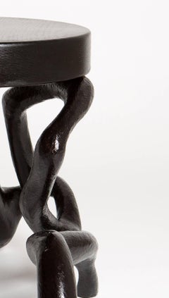 Contemporary Blankenau Stool, Lukas Wegwerth, 2017 in Hornbeam Wood and Shellac