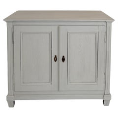 Cómoda alemana del siglo XIX con puertas y decorada con pinturas, de alrededor de 1860
