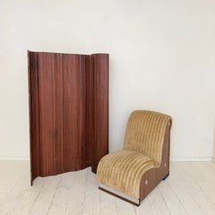 French Mid-Century Modern Folding Wood Room Divider by Baumann Fils & Cie
