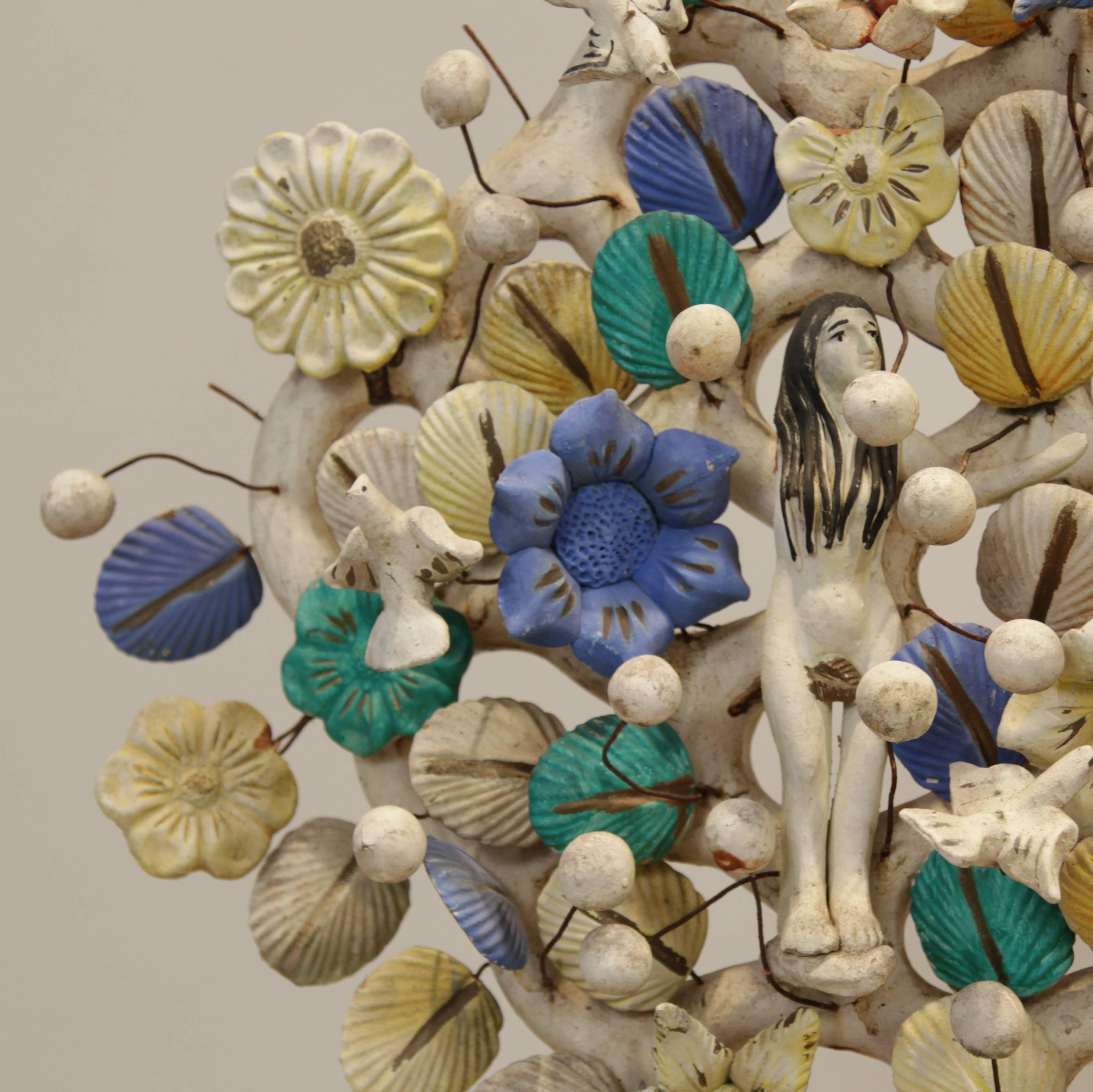 Mexican Altar Lamp, Tree of Life, 